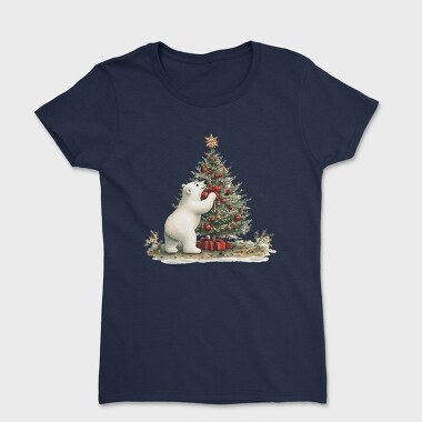Polar Bear Christmas Tree, Tricou Femei