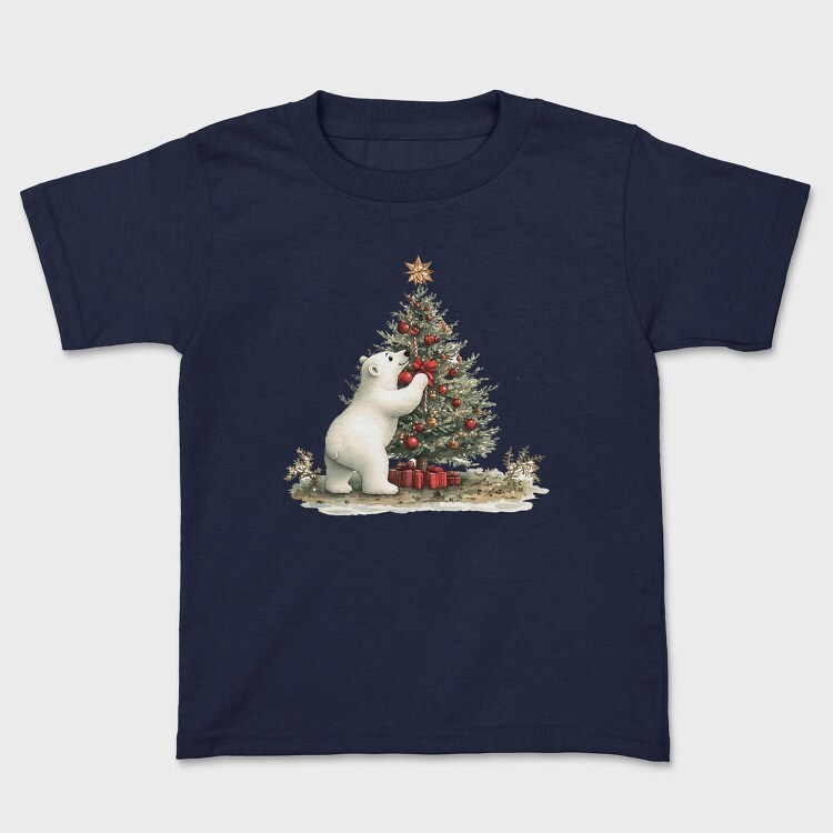 Polar Bear Christmas Tree, Tricou Copii