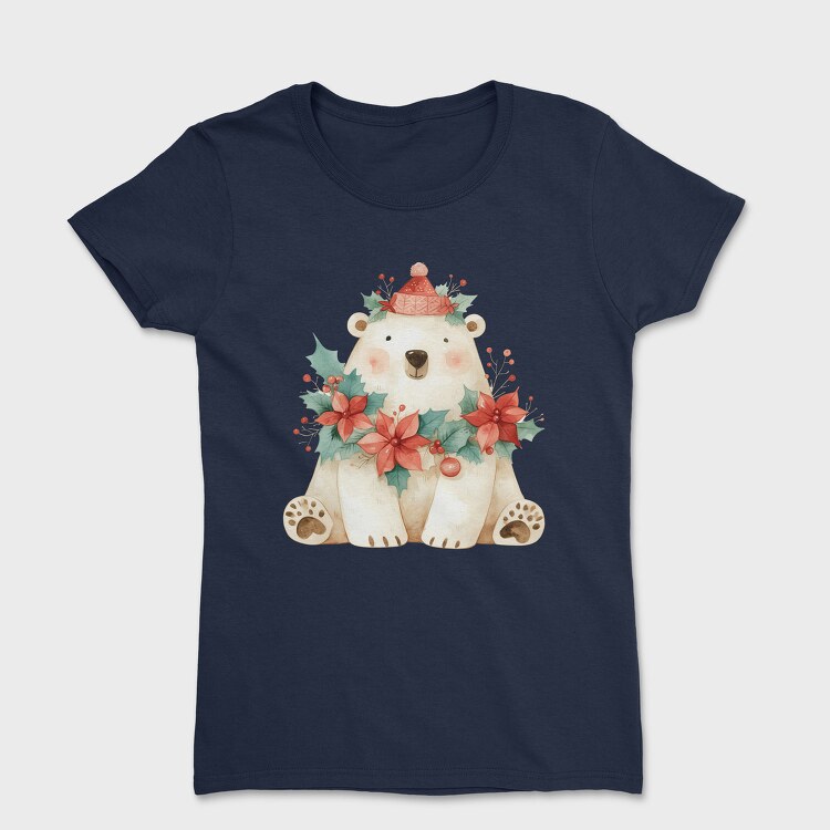 Polar Bear Christmas, Tricou Femei