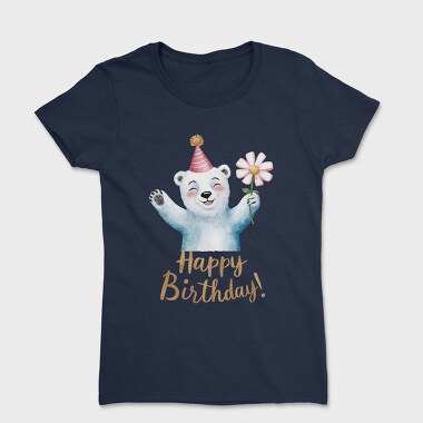Polar Bear Party Flower, Tricou Femei