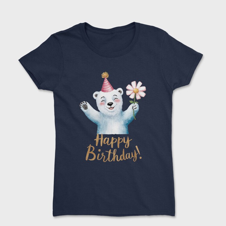 Polar Bear Party Flower, Tricou Femei