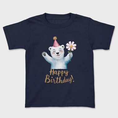 Polar Bear Party Flower, Tricou Copii