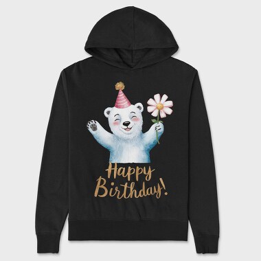 Polar Bear Party Flower, Hanorac Oversize Barbati (Unisex)