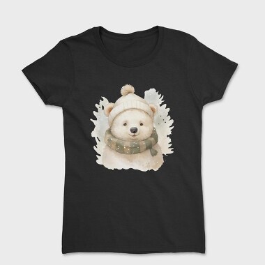 Polar Bear Winter Hat, Tricou Femei