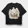 Polar Bear Winter Hat, Tricou Oversize Barbati (Unisex)