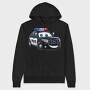 Police Car Clipart, Hanorac Oversize Barbati (Unisex)