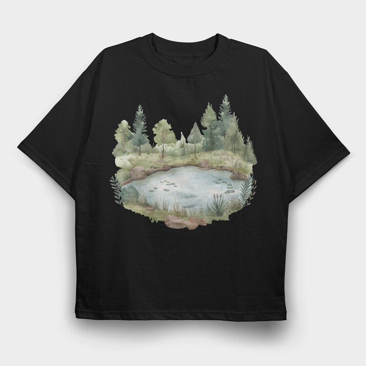 Pond Edge Boho, Tricou Oversize Barbati (Unisex)
