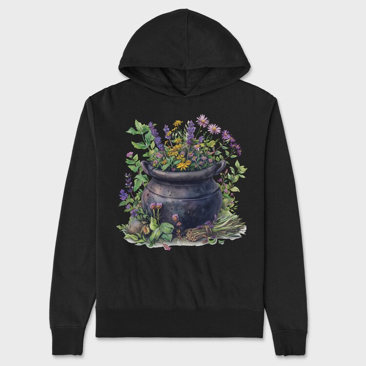 Pot Of Flowers, Hanorac Oversize Barbati (Unisex)