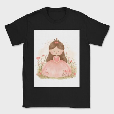 Princess In Flowers, Tricou Barbati (Unisex)