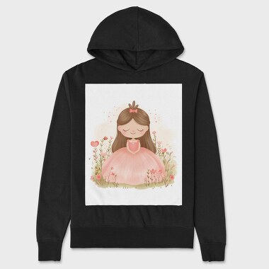Princess In Flowers, Hanorac Oversize Barbati (Unisex)