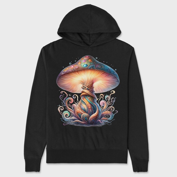 Psychedelic Mushroom, Hanorac Oversize Barbati (Unisex)