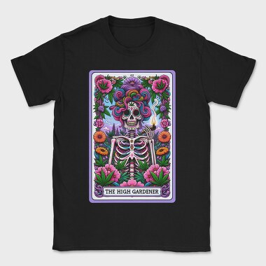 Psychedelic Skeleton Flower, Tricou Barbati (Unisex)