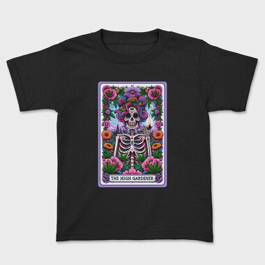 Psychedelic Skeleton Flower, Tricou Copii
