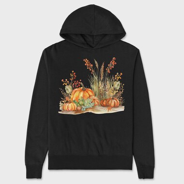 Pumpkin Autumn Clipart, Hanorac Oversize Barbati (Unisex)