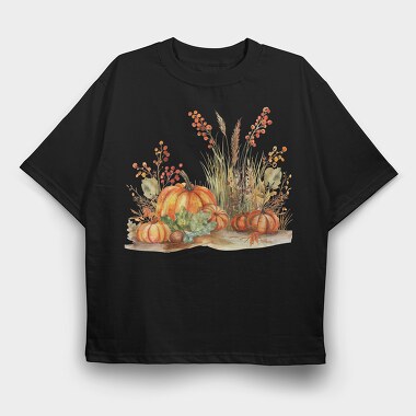 Pumpkin Autumn Clipart, Tricou Oversize Barbati (Unisex)