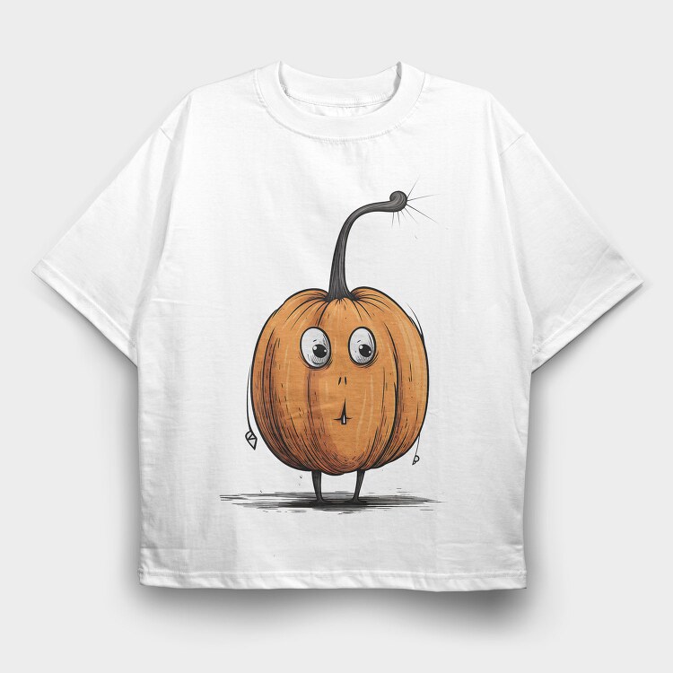 Pumpkin Face Eyes, Tricou Oversize Barbati (Unisex)