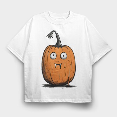 Pumpkin Face Sublimation, Tricou Oversize Barbati (Unisex)