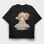 Pumpkin Hat Girl, Tricou Oversize Barbati (Unisex)