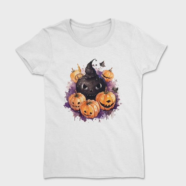 Pumpkin Skull Sublimation, Tricou Femei