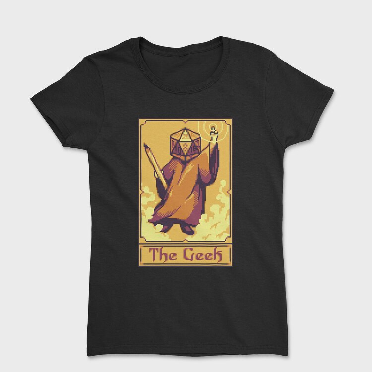 Pixelart Tarot Card the Geek, Tricou Femei