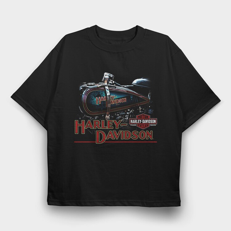 Harley Davidson Bike Ride 2, Tricou Oversize Barbati (Unisex)