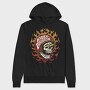 Harley Davidson Flaming Skull, Hanorac Oversize Barbati (Unisex)