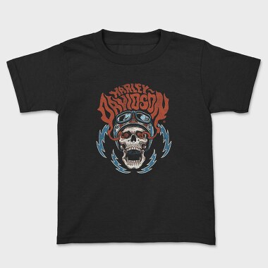 Harley Davidson Skull Biker, Tricou Copii