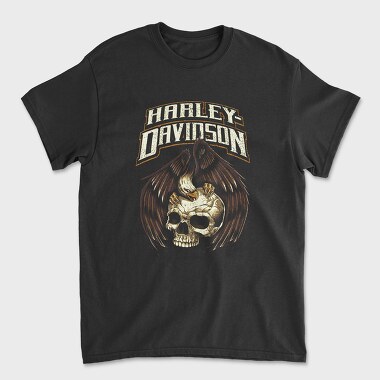 Harley Davidson Skull Eagle, Tricou Barbati (Unisex)