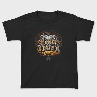 Harley Davidson Wreath Stars Bike, Tricou Copii