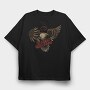 Harley Eagle Biker Flag, Tricou Oversize Barbati (Unisex)