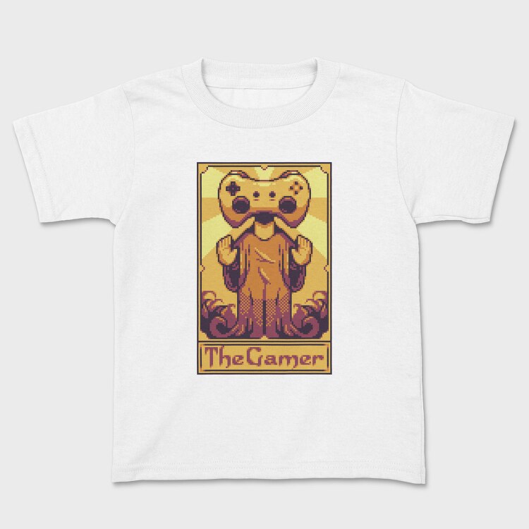 Pixelart Tarot Card the Gamer, Tricou Copii