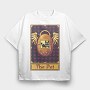 Pixelart Tarot Card the Pet, Tricou Oversize Barbati (Unisex)