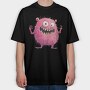 Pink Monster Face, Tricou Oversize Barbati (Unisex)