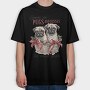 Pugs And Kisses, Tricou Oversize Barbati (Unisex)