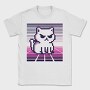 Pixel White Cat, Tricou Barbati (Unisex)