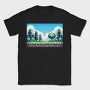 Pixel Art Landscape, Tricou Barbati (Unisex)