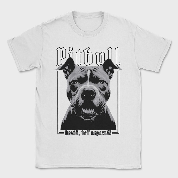 Pitbull Portrait, Tricou Barbati (Unisex)