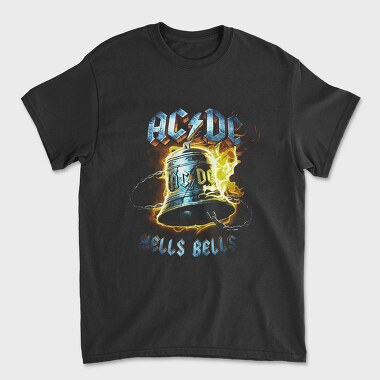 Acdc Bell Flames Eyes, Tricou Barbati (Unisex)