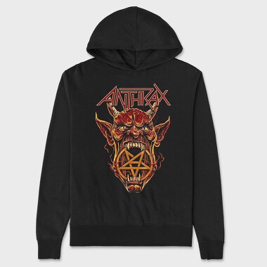Anthrax Devil Pentagram, Hanorac Oversize Barbati (Unisex)