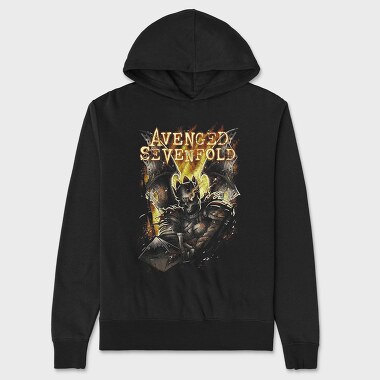 Avenged Sevenfold Flames Flower, Hanorac Oversize Barbati (Unisex)