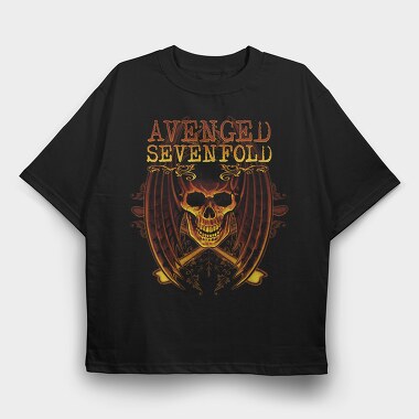 Avenged Sevenfold Skull, Tricou Oversize Barbati (Unisex)