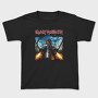 Iron Maiden Robot Face Flames, Tricou Copii