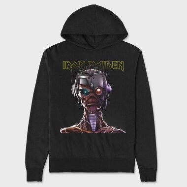 Iron Maiden Robot Face, Hanorac Oversize Barbati (Unisex)