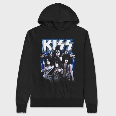 Kiss Band Legendary Rock, Hanorac Oversize Barbati (Unisex)