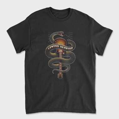 Lynnyrd Skynyrd Flames Flag Snake 2, Tricou Barbati (Unisex)