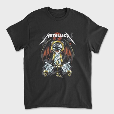 Metallica Eyes Flames Guitarist, Tricou Barbati (Unisex)