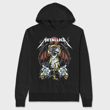 Metallica Eyes Flames Guitarist, Hanorac Oversize Barbati (Unisex)
