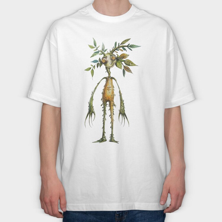 Plant Monster Face, Tricou Oversize Barbati (Unisex)