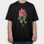 Poinsettia Flower 12, Tricou Oversize Barbati (Unisex)