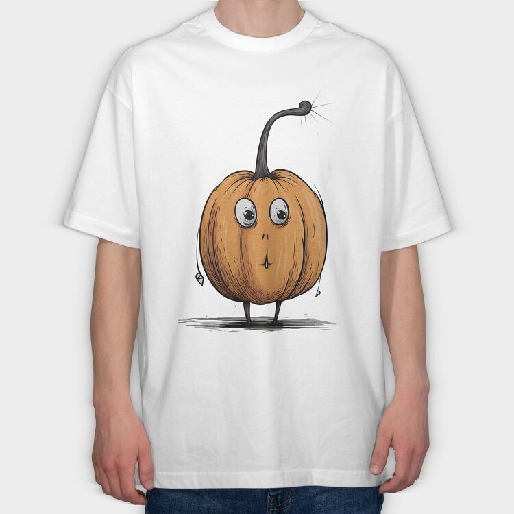 Pumpkin Face Eyes, Tricou Oversize Barbati (Unisex)
